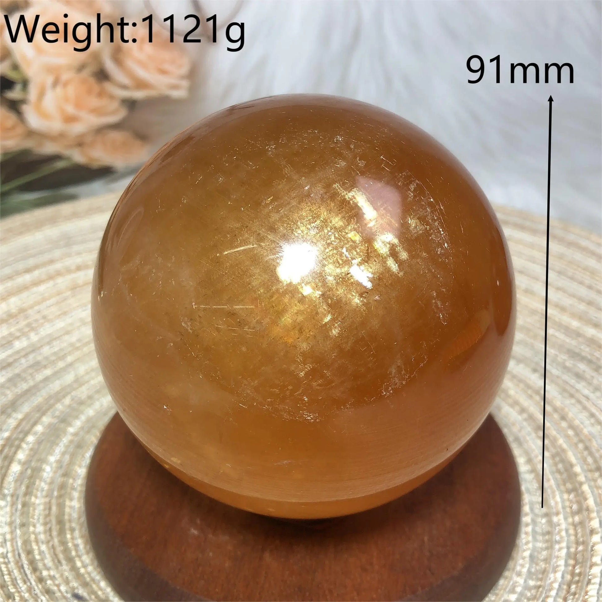 Yellow Honey Calcite Ball-ToShay.org