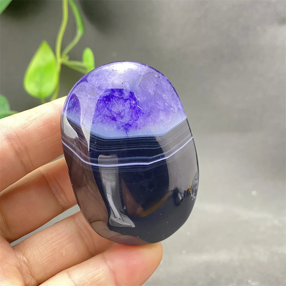 Purple Agate Palm Stones-ToShay.org