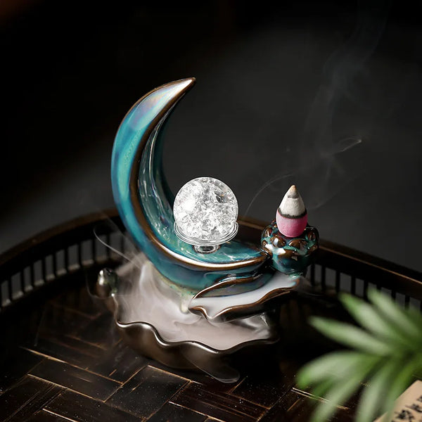 Crescent Moon Incense Burner-ToShay.org