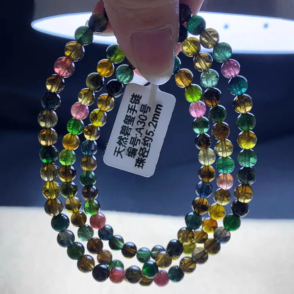 Green Red Tourmaline Bracelet-ToShay.org