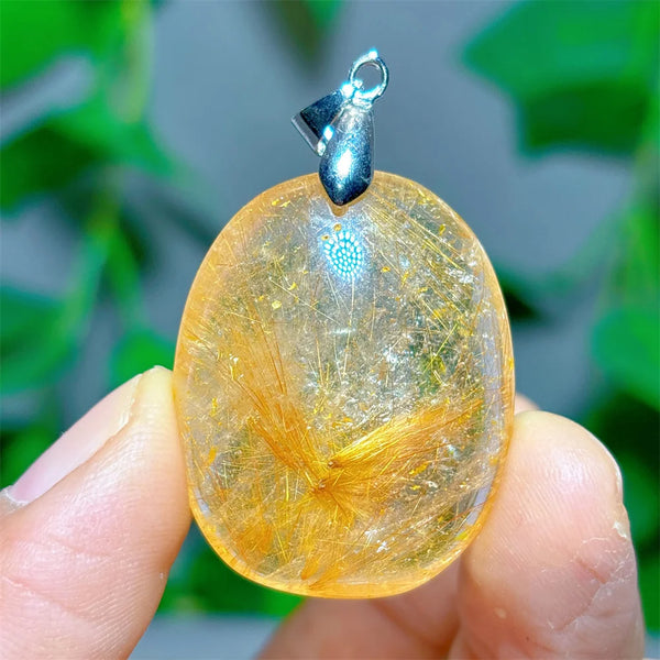 Gold Rutilated Quartz Pendant-ToShay.org