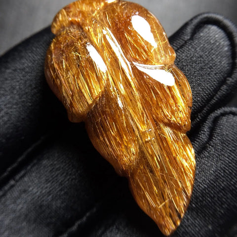 Copper Rutilated Quartz Leaf-ToShay.org