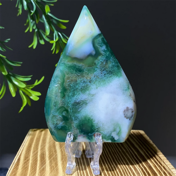 Green Flower Agate Tower-ToShay.org