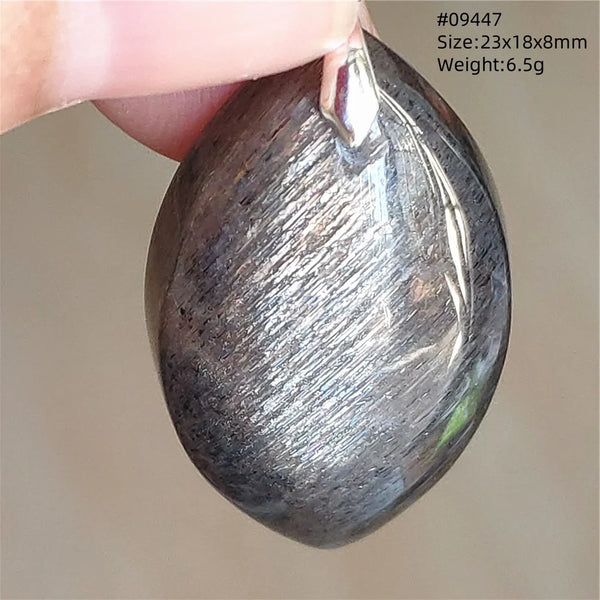 Black Moonstone Sunstone Pendant-ToShay.org