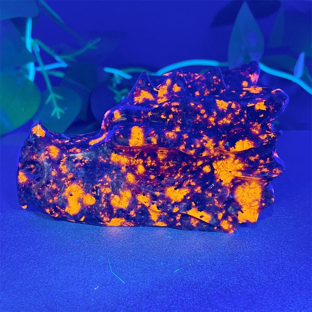 Yooperlite Dragon Head Crystal Natural Stone Quartz Stone Minerals Home Decoration Reiki Craft Gifts Energy Healing Luck Love-ToShay.org