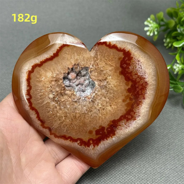 Red Agate Geode Heart-ToShay.org