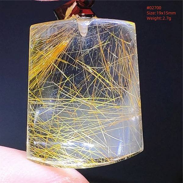 Gold Rutilated Quartz Pendant-ToShay.org