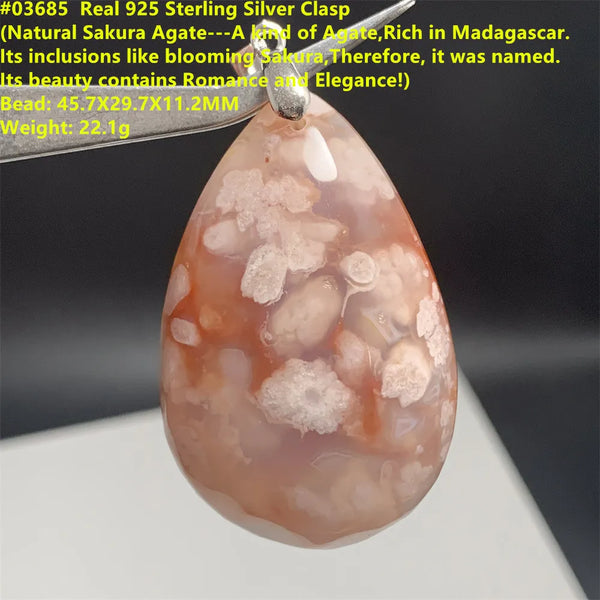 Pink Sakura Agate Pendants-ToShay.org
