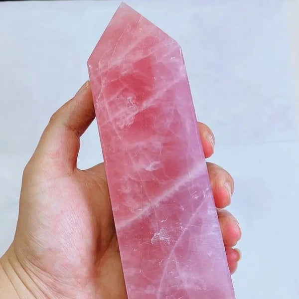 Pink Rose Quartz Obelisk-ToShay.org