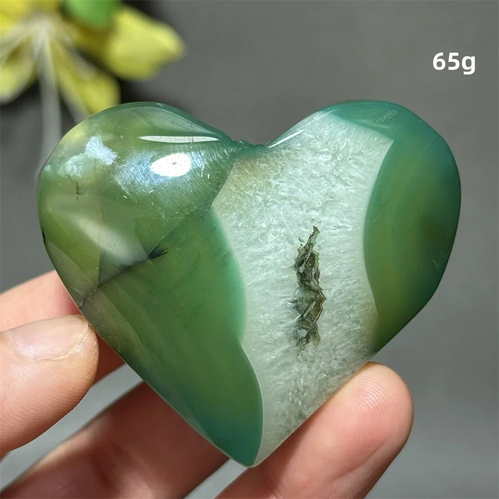 Green Cherry Agate Heart-ToShay.org