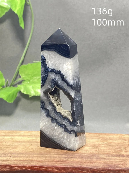 Black Striped Agate Tower-ToShay.org