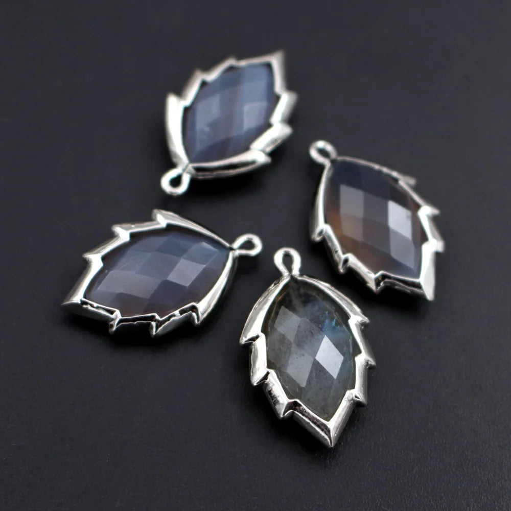 Mixed Crystal Leaf Charms-ToShay.org