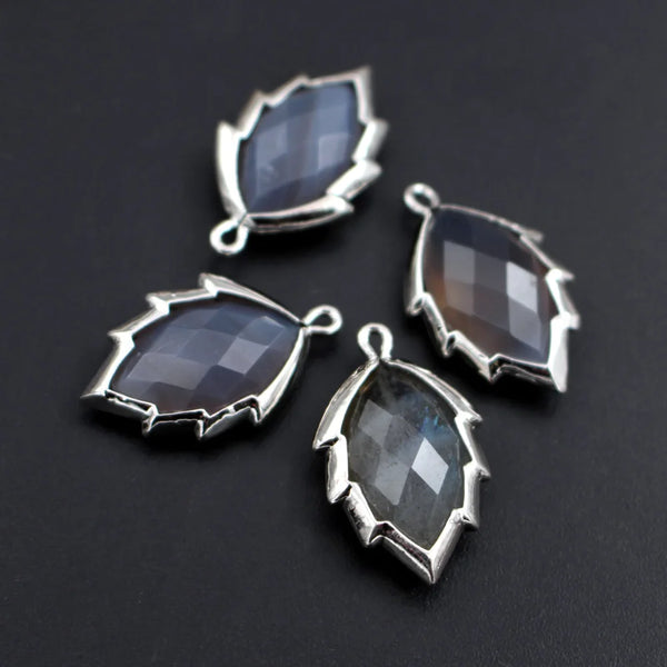 Mixed Crystal Leaf Charms-ToShay.org