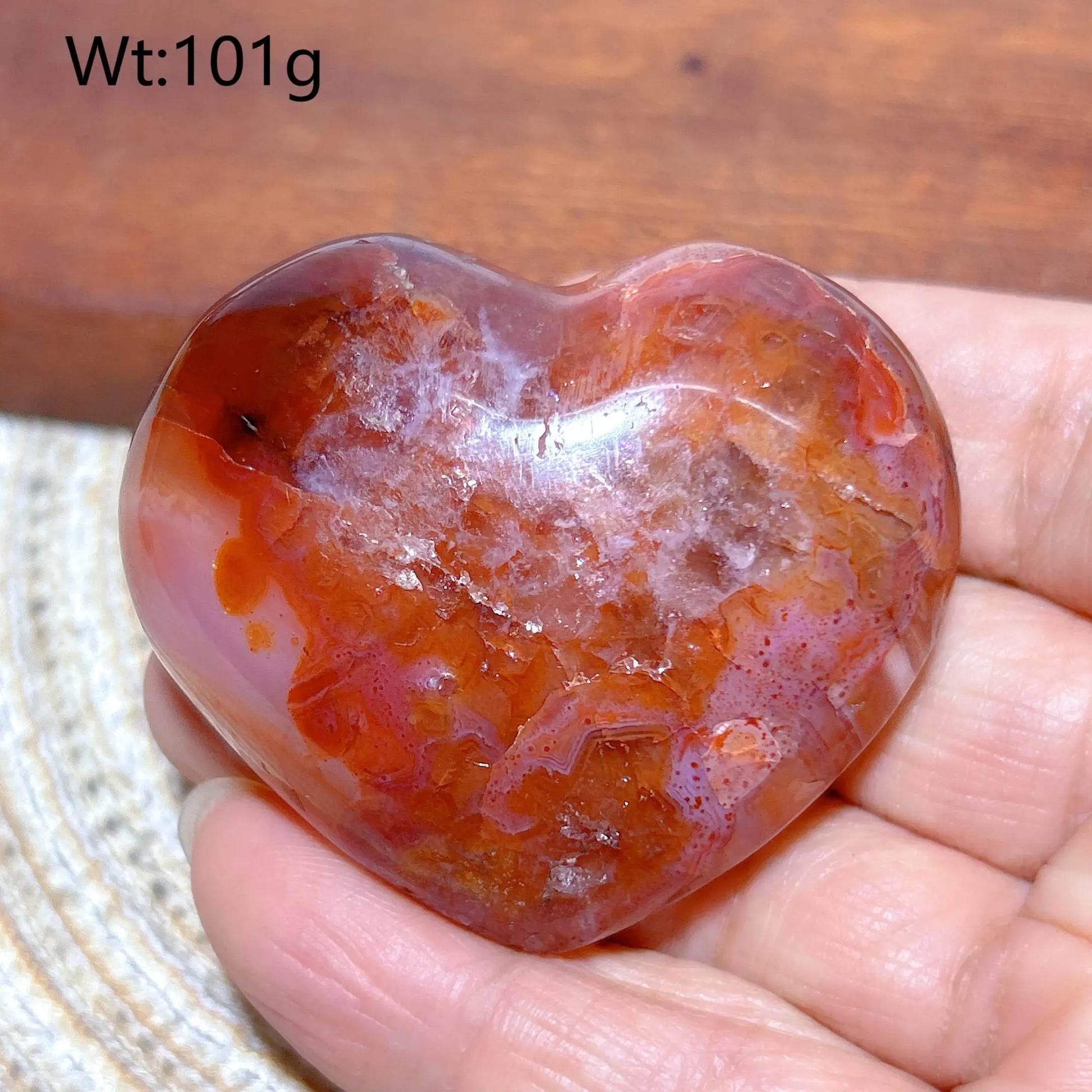 Orange Carnelian Druzy Heart-ToShay.org