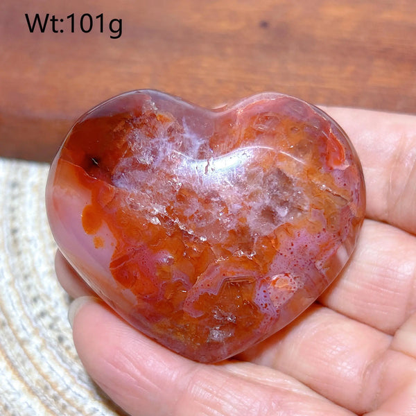 Orange Carnelian Druzy Heart-ToShay.org