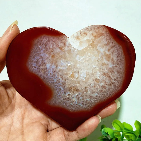 Red Agate Geode Heart-ToShay.org