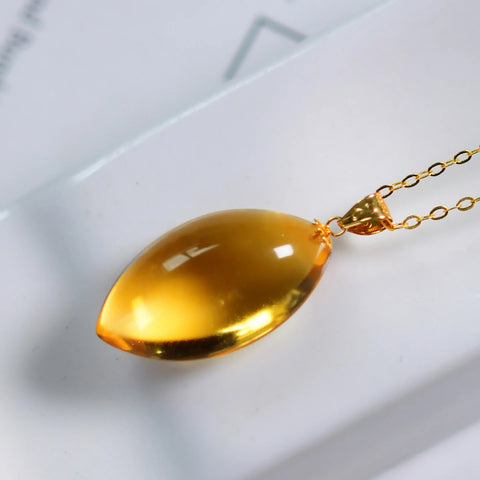 Yellow Citrine Quartz Pendant-ToShay.org