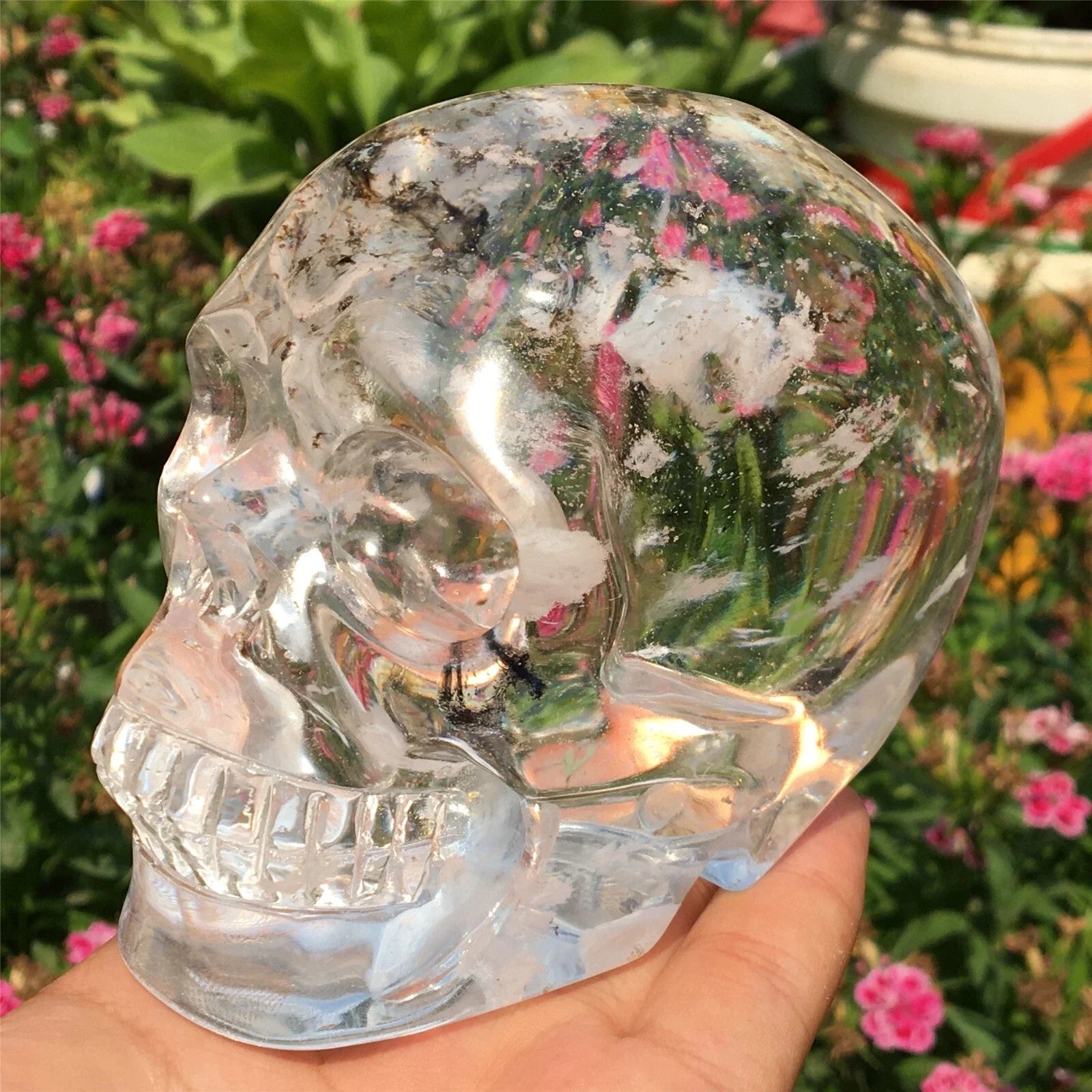 White Melted Quartz Skull-ToShay.org