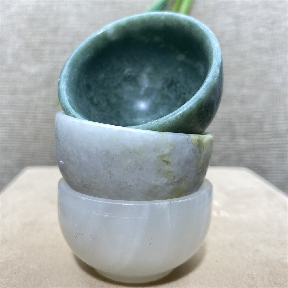 Green Jade Stone Bowls-ToShay.org
