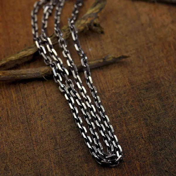 Silver Cross Square Chain-ToShay.org