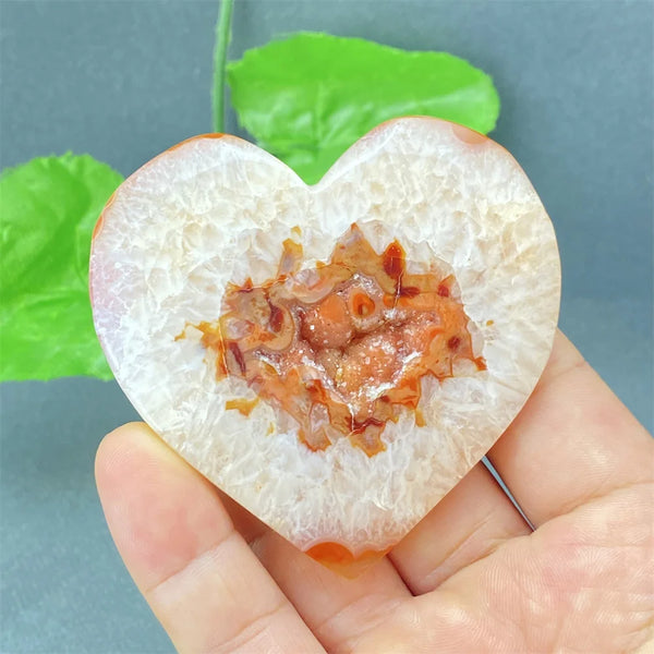 Red Agate Geode Heart-ToShay.org