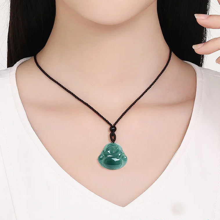 Blue Jade Buddha Pendant-ToShay.org