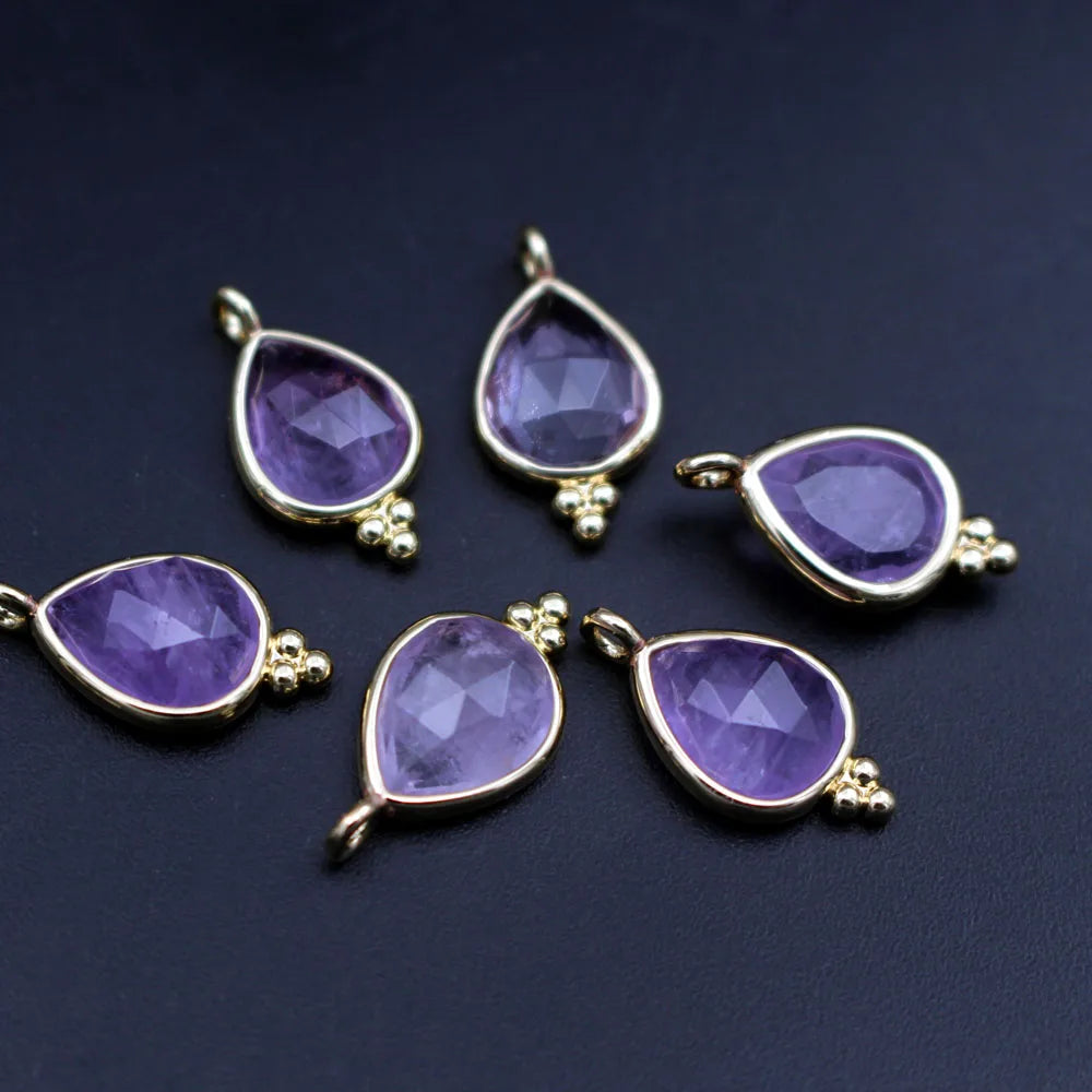 Mixed Crystal Teardrop Charms-ToShay.org