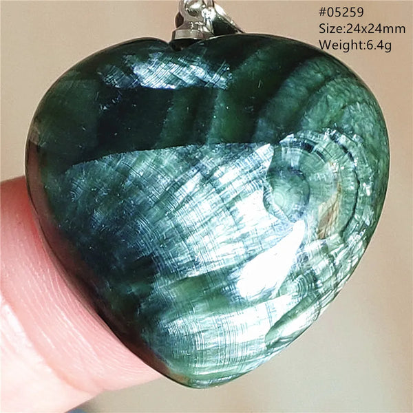 Green Seraphinite Pendant-ToShay.org
