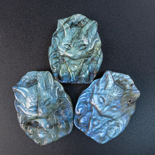 Blue Labradorite Fox Plate-ToShay.org