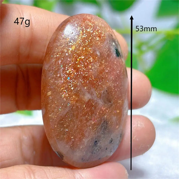 Gold Sunstone Palm Stone-ToShay.org