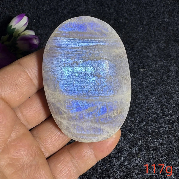 Blue Moonstone Palm Stone-ToShay.org