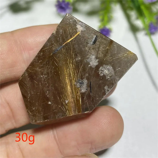Gold Rutilated Hair Crystal-ToShay.org