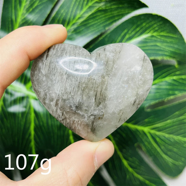 Yellow Garden Ghost Quartz Heart-ToShay.org