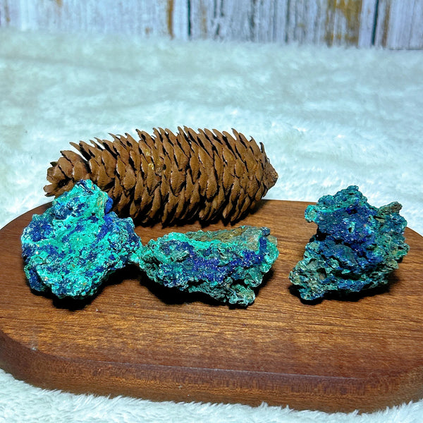 Blue Chrysocolla with Azurite Stone-ToShay.org
