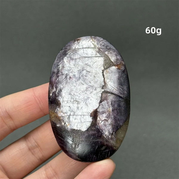 Purple Lepidolite Palm Stone-ToShay.org