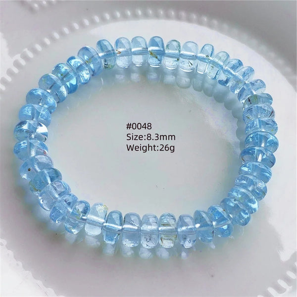 Blue Topaz Abacus Bead Bracelet-ToShay.org