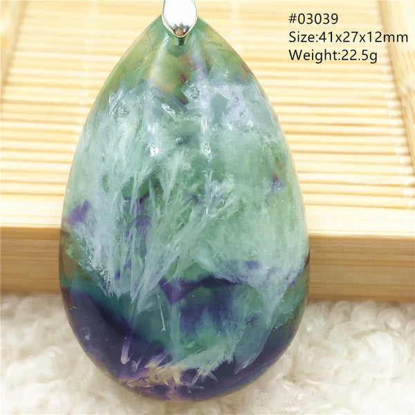 Green Blue Fluorite Pendant-ToShay.org