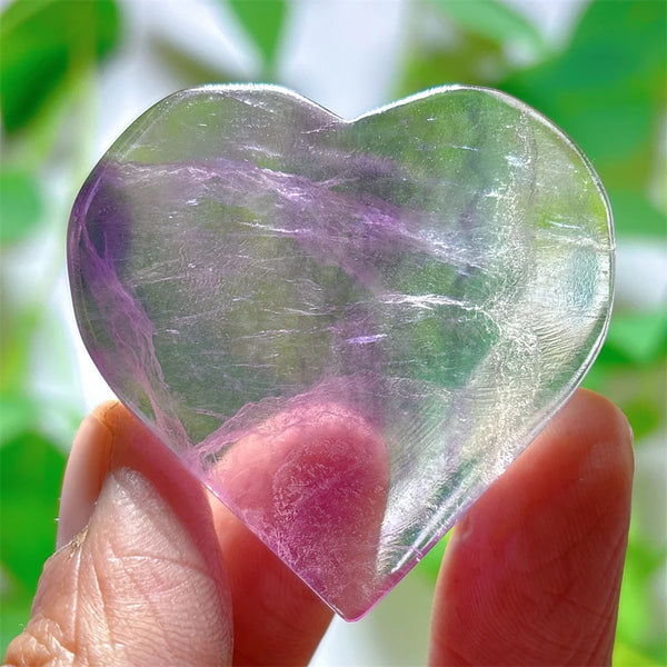 Rainbow Fluorite Heart-ToShay.org