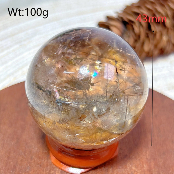 Gold Rutilated Crystal Ball-ToShay.org