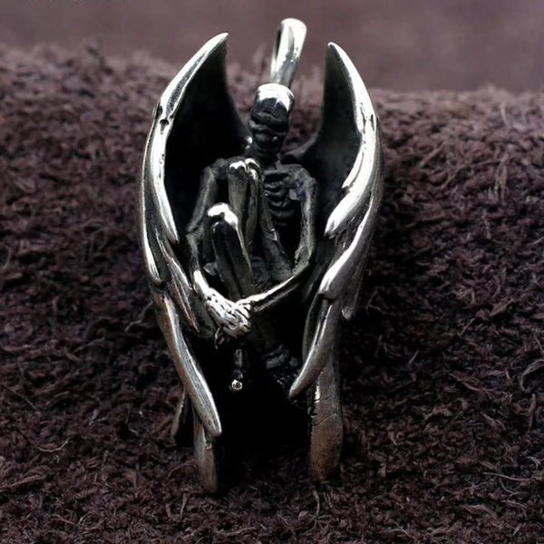 Silver Fallen Angel Pendant-ToShay.org