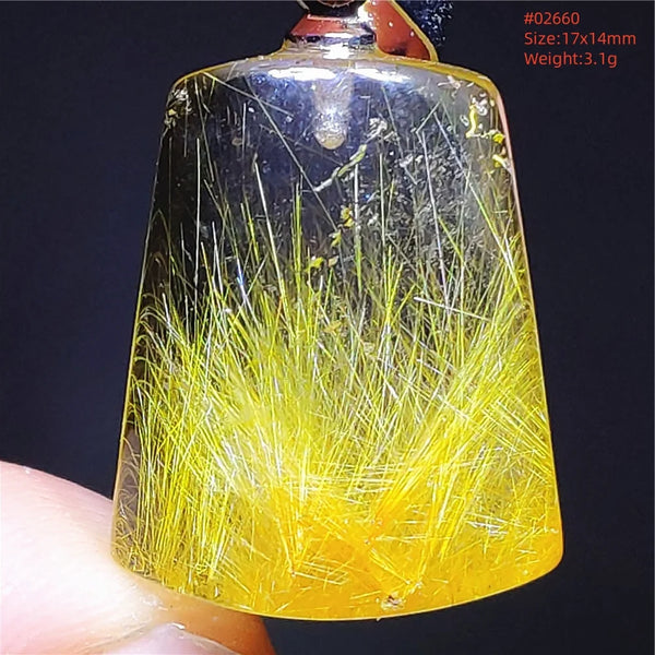 Gold Rutilated Quartz Pendant-ToShay.org