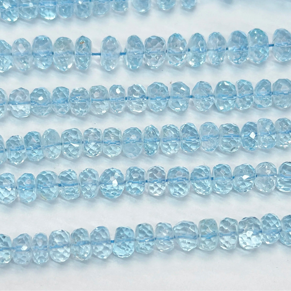 Blue Topaz Rondelle Beads-ToShay.org