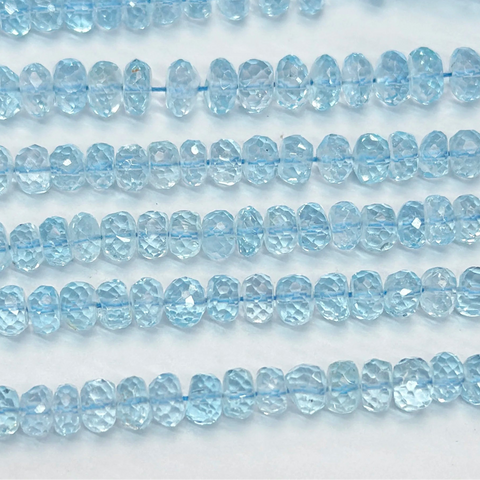 Blue Topaz Rondelle Beads-ToShay.org