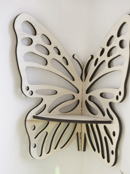 Wood Butterfly Display Shelf-ToShay.org