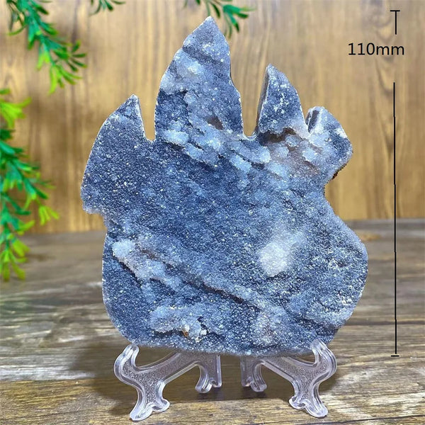 Blue Sphalerite Druzy Flame-ToShay.org