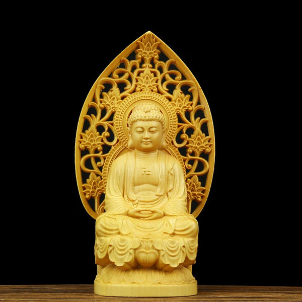 Wood Buddha Statue-ToShay.org
