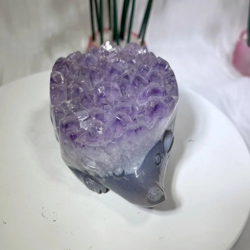Purple Agate Amethyst Hedgehog-ToShay.org