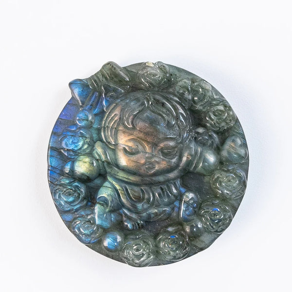 Blue Labradorite Cherub Plate-ToShay.org