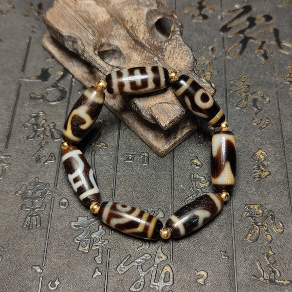 Tibetan Agate Dzi Bracelet-ToShay.org