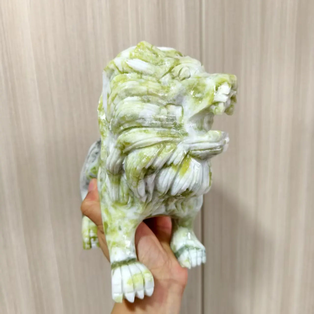 Green White Jade Lion-ToShay.org